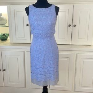 AMERICAN LIVING light blue lace sleeveless dress. Size 2. Fully lined. 😍